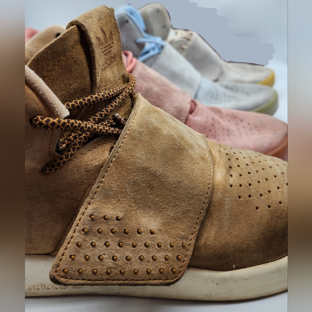 4 pairs of Adidas Tubular Invaders High Tops Size 5 Boy's/7 Women's